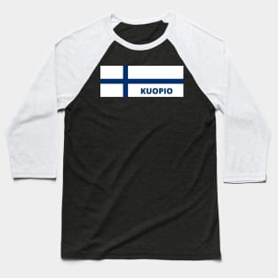 Kuopio City in Finnish Flag Baseball T-Shirt